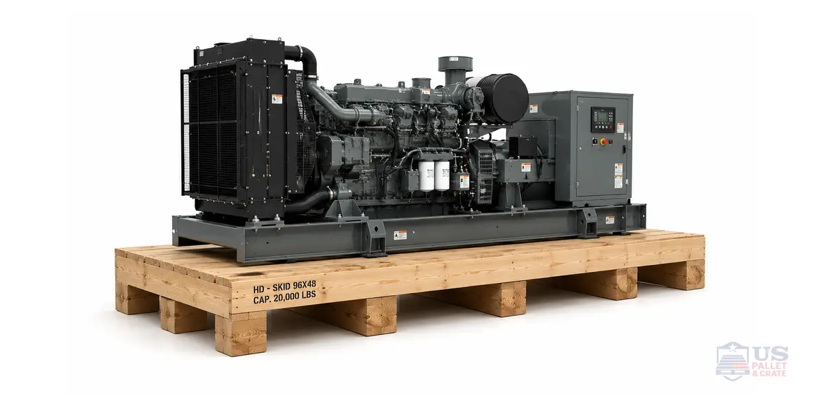 Industrial Skid Supply manufactured to spec at the U.S. Pallet & Crate facility in Houston, TX